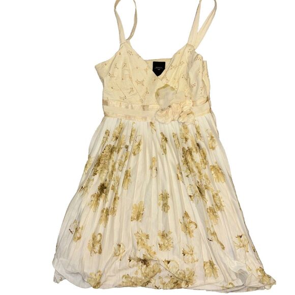 Deletta Anthropologie S Dainty Fairy Floral Pleated Sleeveless Dress Cottagecore - Picture 1 of 15